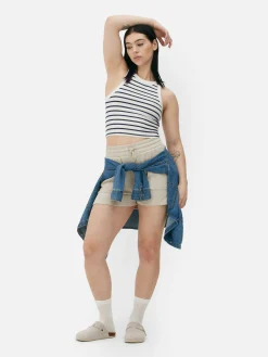 Camiseta Sin Mangas A Rayas Con Espalda Nadadora