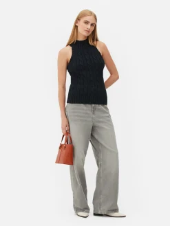 Camiseta Sin Mangas De Punto De Ochos