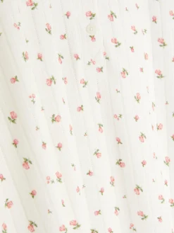 Camisón Floral De Tejido Pointelle