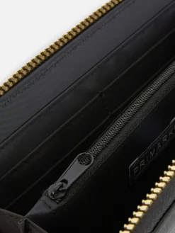 Cartera De Piel De Cocodrilo Sintética Con Inicial