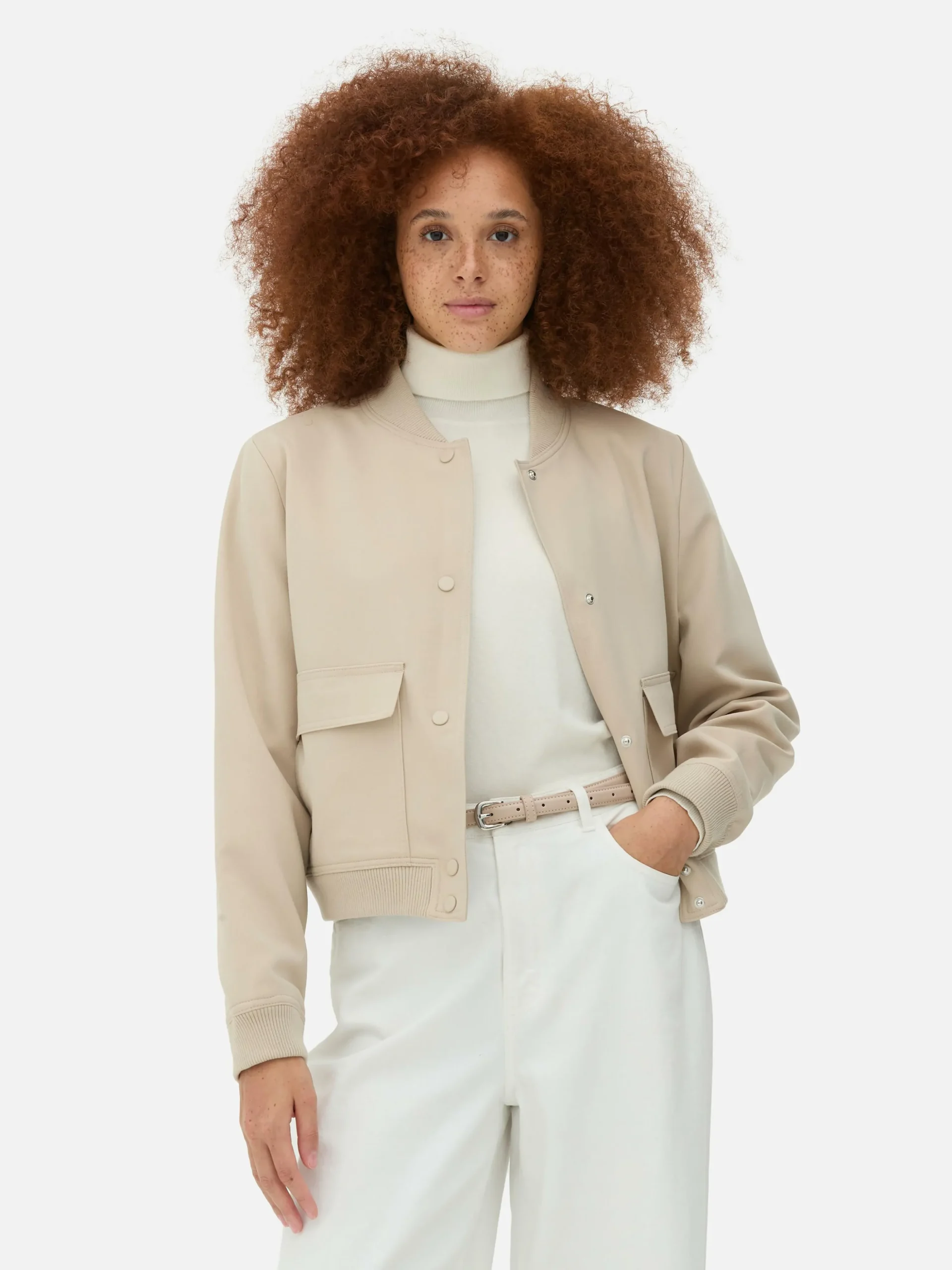 Cazadora Bómber Tejida Combinable