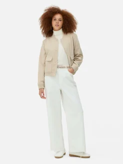 Cazadora Bómber Tejida Combinable