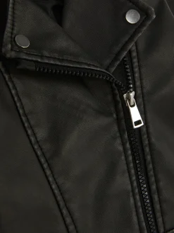 Cazadora Motera De Cuero Sintético