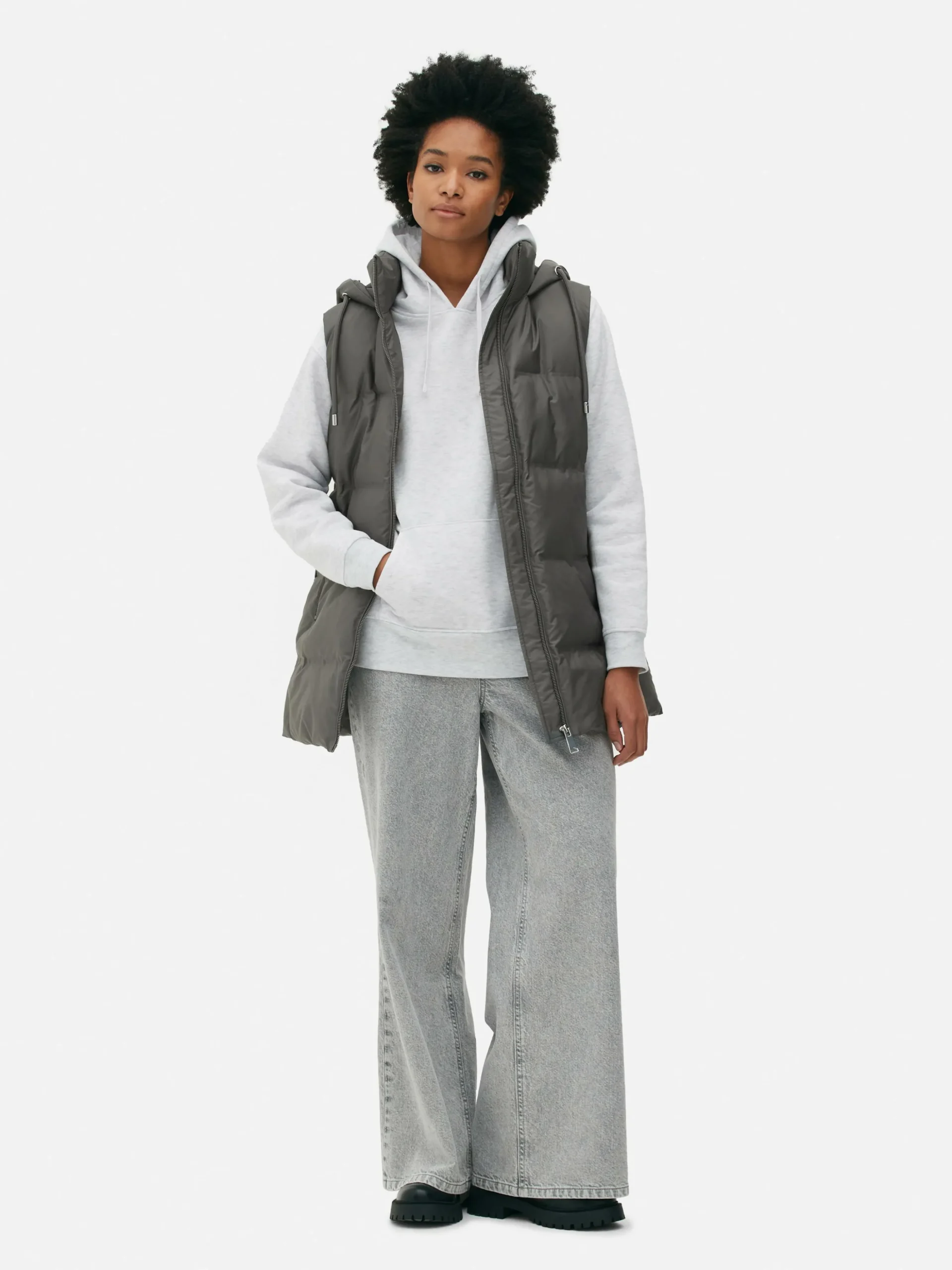 Chaleco Acolchado Con Capucha