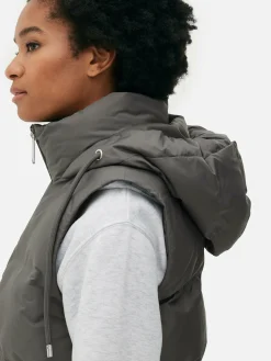 Chaleco Acolchado Con Capucha