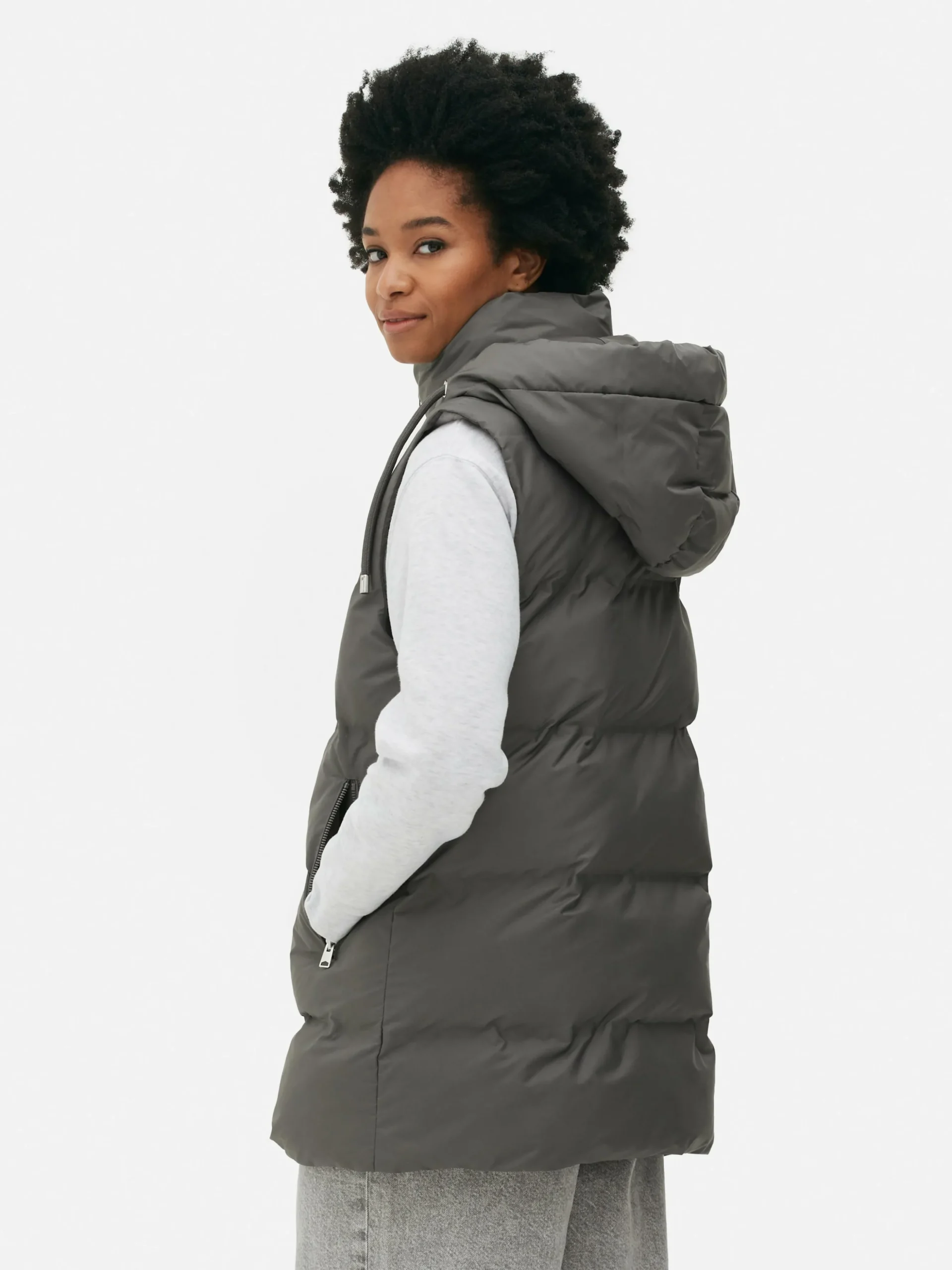 Chaleco Acolchado Con Capucha