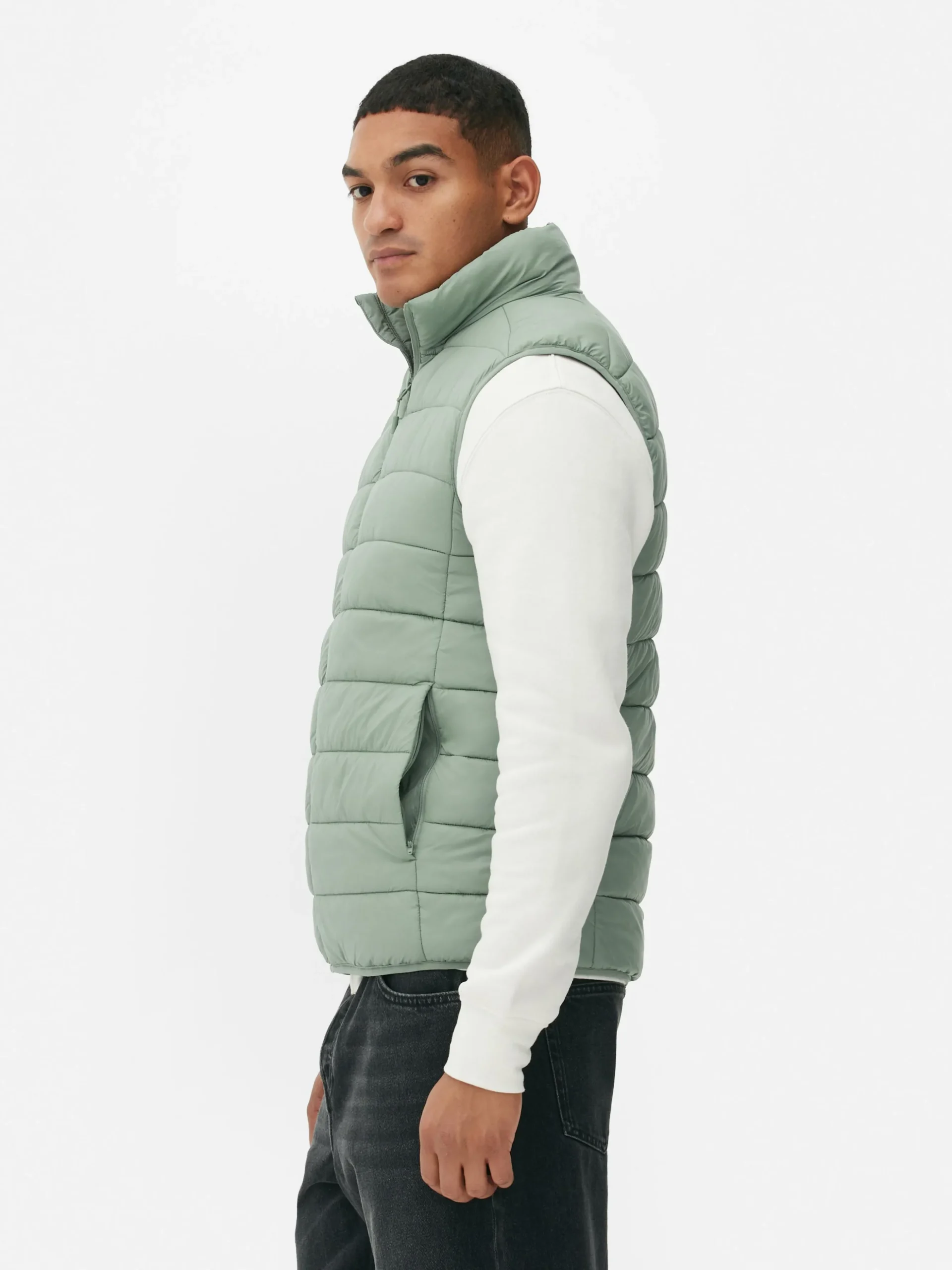 Chaleco Acolchado Con Cremallera Integral