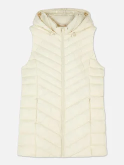 Chaleco Acolchado De Corte Largo