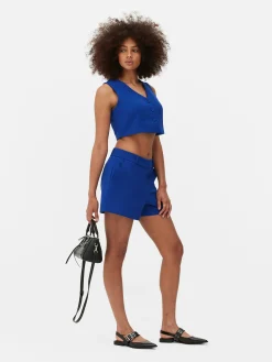 Chaleco Corto Con Botonadura Simple