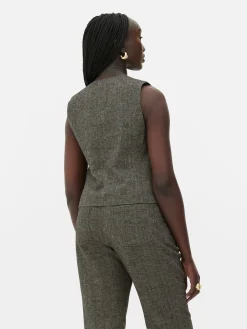 Chaleco En Tejido De Espiga De Rita Ora