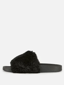 Chanclas De Pelo Sintético