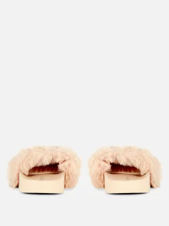 Chanclas De Pelo Sintético