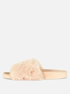 Chanclas De Pelo Sintético