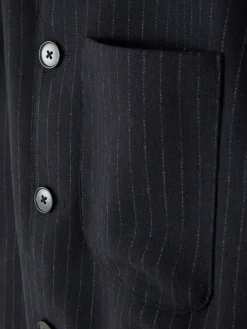 Chaqueta A Rayas Con Botones De Kem