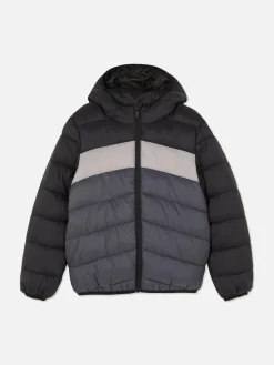 Chaqueta Acolchada Con Bloques De Color