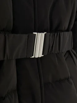 Chaqueta Acolchada Con Cinturón