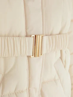 Chaqueta Acolchada Con Cinturón