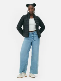 Chaqueta Acolchada Con Cuello Chimenea