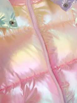 Chaqueta Acolchada Con Degradado Iridiscente