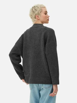 Chaqueta Bómber De Punto Extragrande