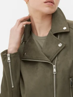 Chaqueta Motera De Antelina