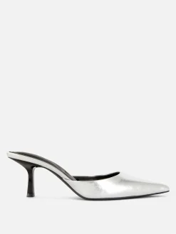 Chinelas De Puntera Afilada Con Tacón