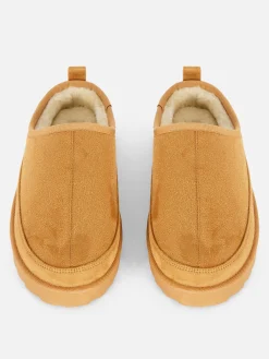 Chinelas Forradas De Pelo Sintético