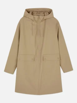 Chubasquero Con Revestimiento De Goma Y Capucha