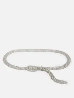 Cinturón Con Adornos De Strass