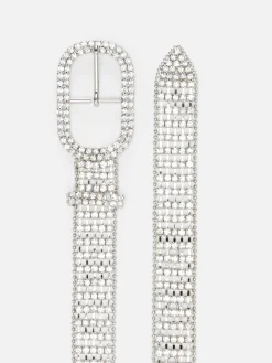 Cinturón Con Adornos De Strass