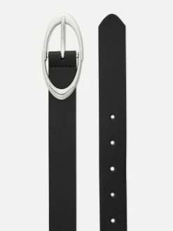 Cinturón Con Hebilla Ovalada