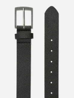 Cinturón De Piel Sintética Granulada