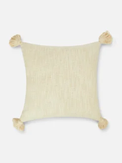 Cojín Texturizado Con Borlas