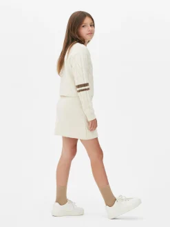 Conjunto De Falda Y Jersey De Punto De Ochos