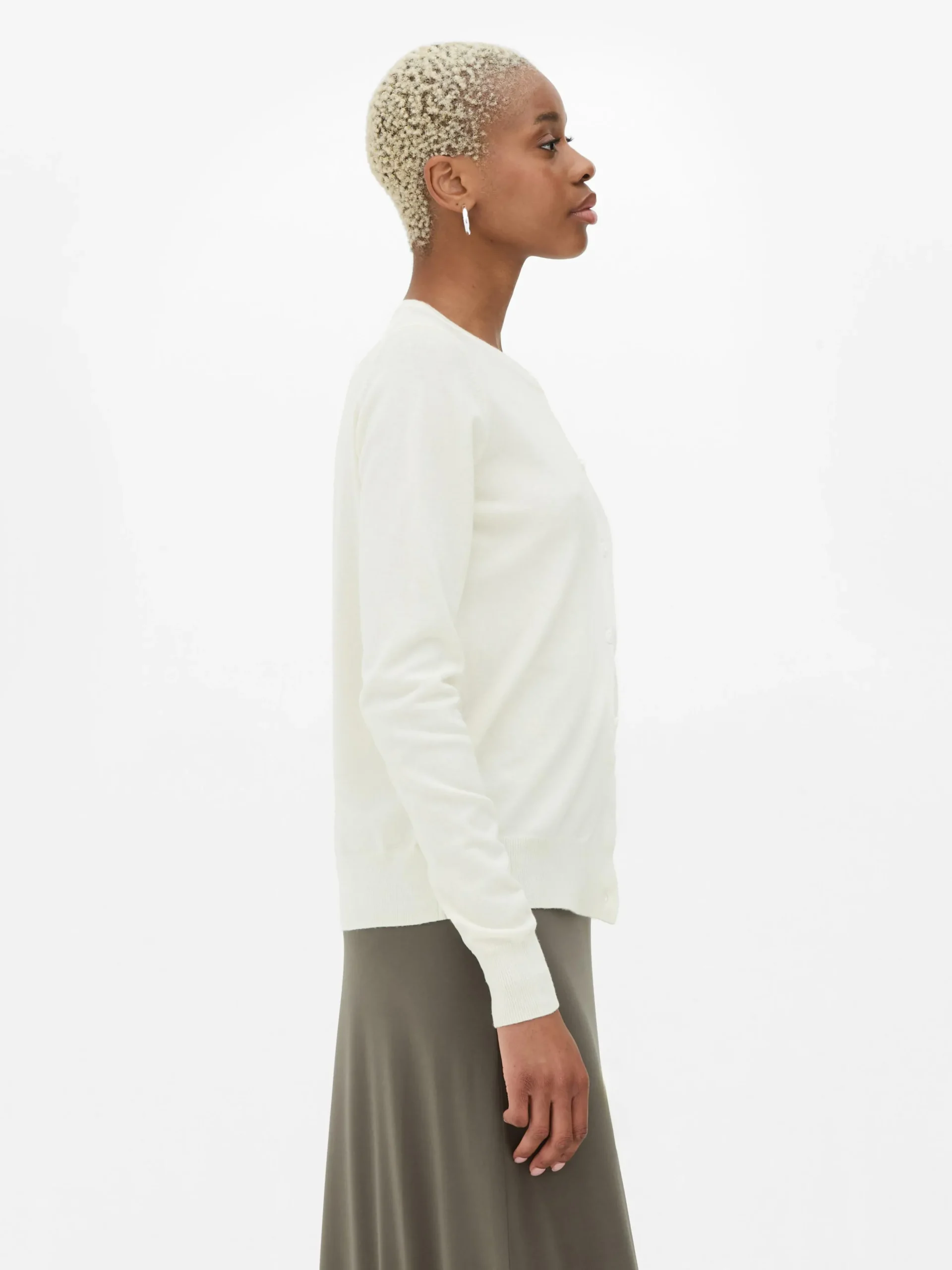 Cárdigan Clásico De Cuello Redondo