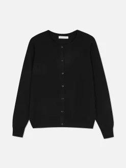 Cárdigan Clásico De Cuello Redondo