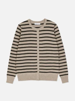 Cárdigan Clásico De Cuello Redondo