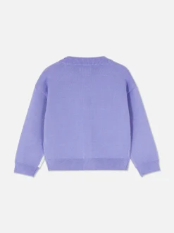 Cárdigan Con Cuello De Pico Con Unicornio