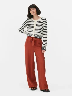 Cárdigan Corto A Rayas