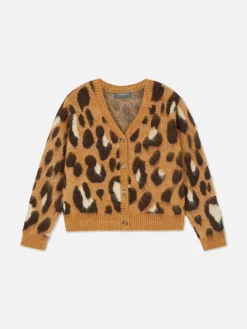 Cárdigan Corto Con Estampado De Leopardo