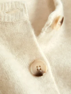 Cárdigan De Cuello Redondo Con Botones