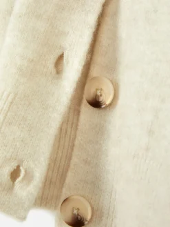 Cárdigan De Cuello Redondo Con Botones