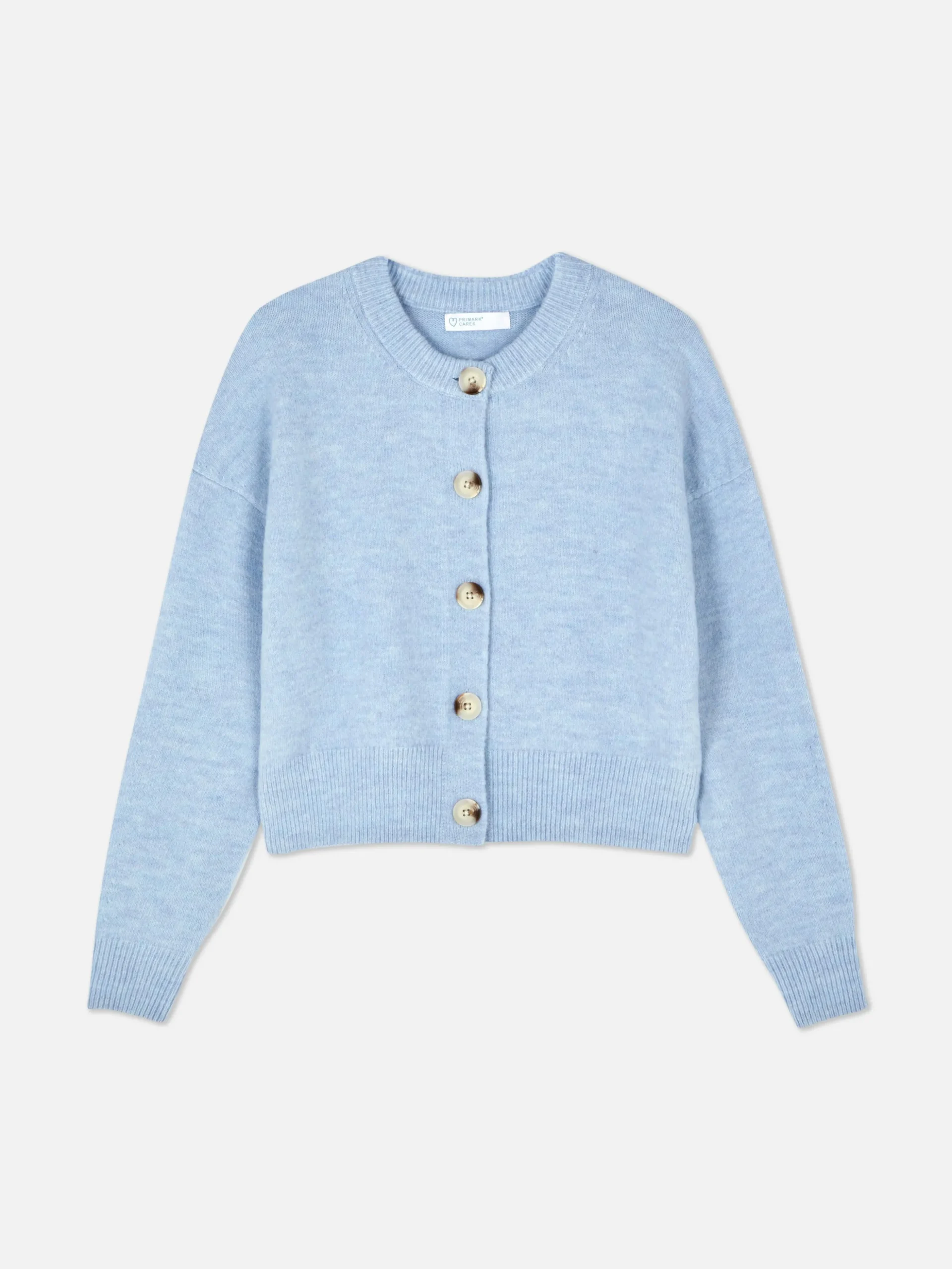 Cárdigan De Cuello Redondo Con Botones