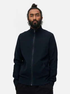 Cárdigan De Punto Con Cremallera