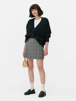 Cárdigan De Punto Con Cuello De Pico