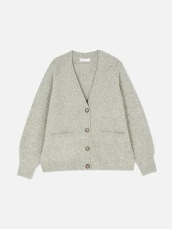 Cárdigan De Punto Con Cuello De Pico