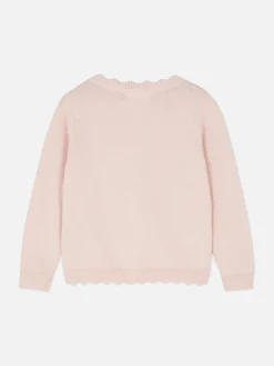 Cárdigan Festoneado Con Botones