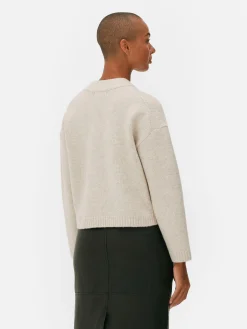 Cárdigan Holgado Con Botones Delanteros