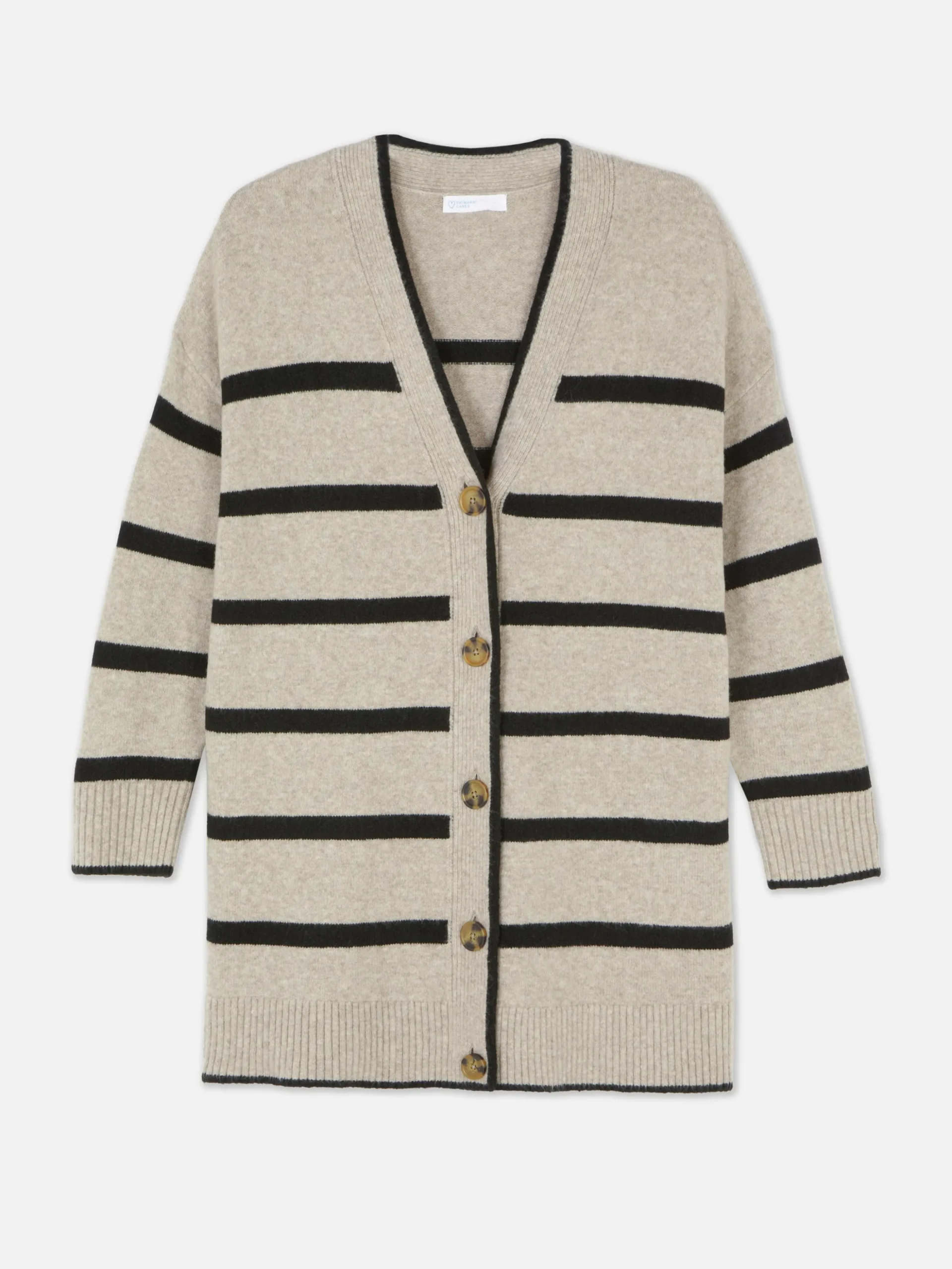 Cárdigan Largo A Rayas