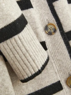 Cárdigan Largo A Rayas